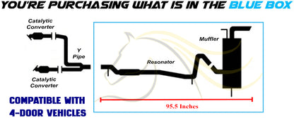 2012-2017 Jeep Wrangler 3.6L Exhaust Resonator Pipe and Muffler