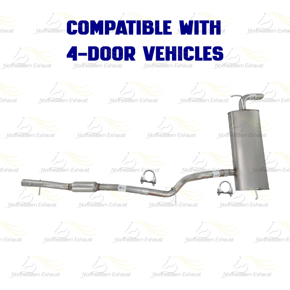 2012-2017 Jeep Wrangler 3.6L Exhaust Resonator Pipe and Muffler