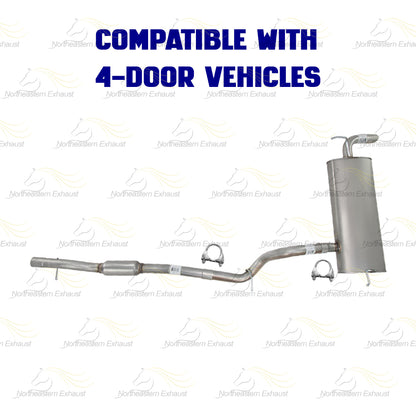 2012-2017 Jeep Wrangler 3.6L Exhaust Resonator Pipe and Muffler