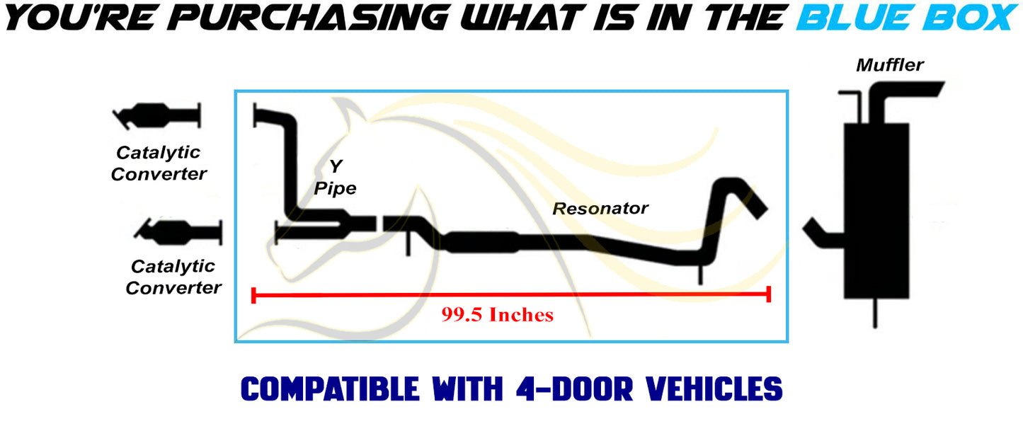 2012-2015 Jeep Wrangler 3.6L Exhaust Y Pipe and Resonator