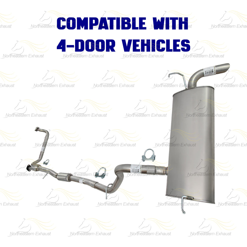 2012-2015 Jeep Wrangler 3.6L Exhaust Y Pipe, Resonator and Muffler