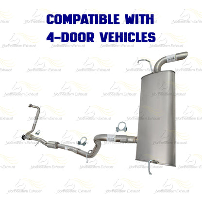 2012-2015 Jeep Wrangler 3.6L Exhaust Y Pipe, Resonator and Muffler