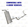 2012-2015 Jeep Wrangler 3.6L Exhaust Y Pipe, Resonator and Muffler