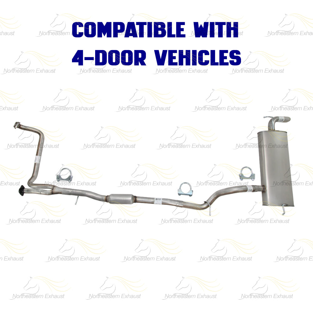 2012-2015 Jeep Wrangler 3.6L Exhaust Y Pipe, Resonator and Muffler