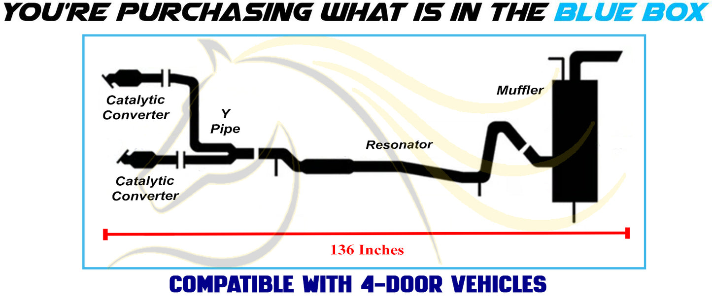 2012-2015 Jeep Wrangler 3.6L Complete Exhaust System with Catalytic | EPA