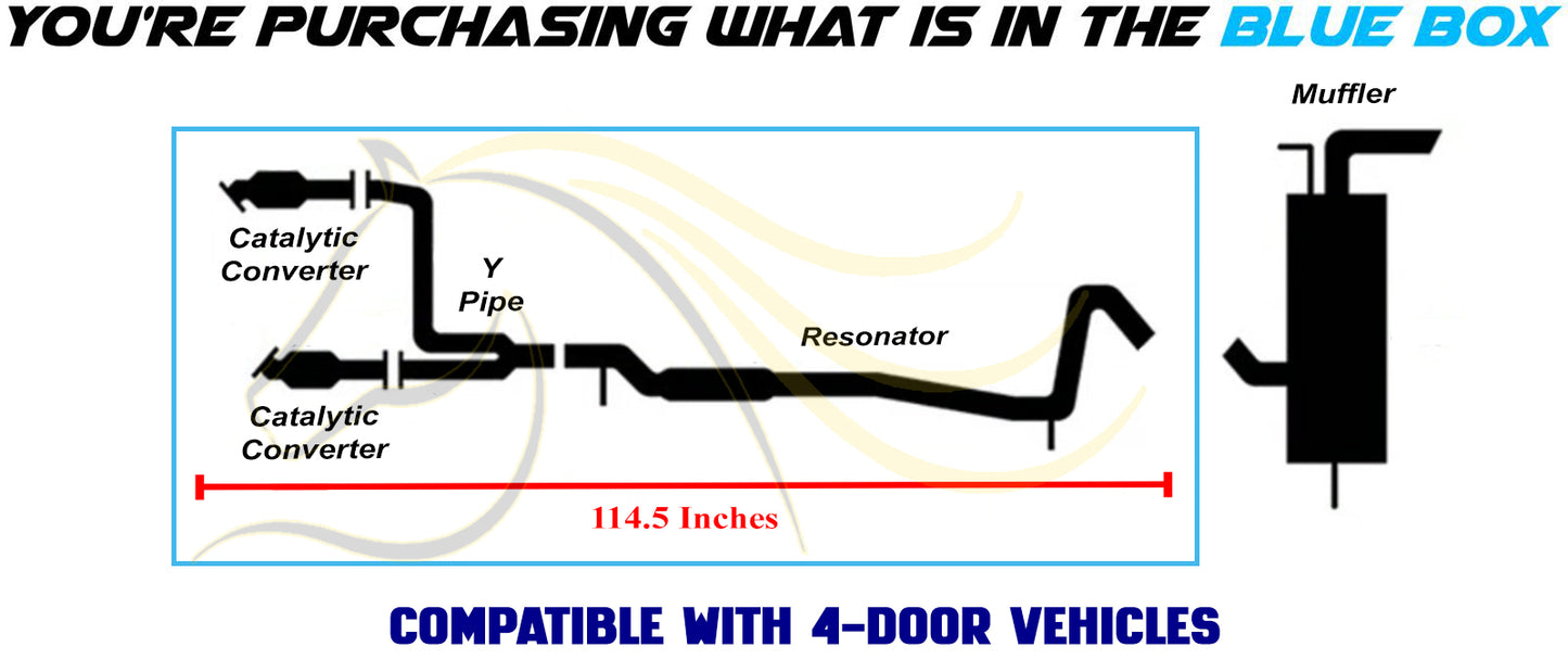 2012-2015 Jeep Wrangler 3.6L Exhaust System with Catalytic | EPA