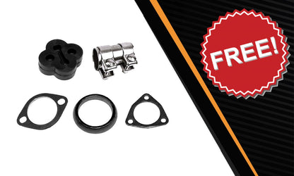 Rear Catalytic Converter and Resonator Pipe Exhaust System Kit for 2006-2007 Subaru Impreza | 2006-2008 Subaru Forester | 2.5L