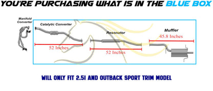 2006-2007 Subaru Impreza 2.5L Catalytic, Resonator and Muffler Exhaust