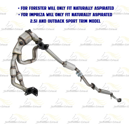 Catalytic Converters and Resonator for 2006-2008 Subaru Forester | 2006-2007 Subaru Impreza | 2.5L