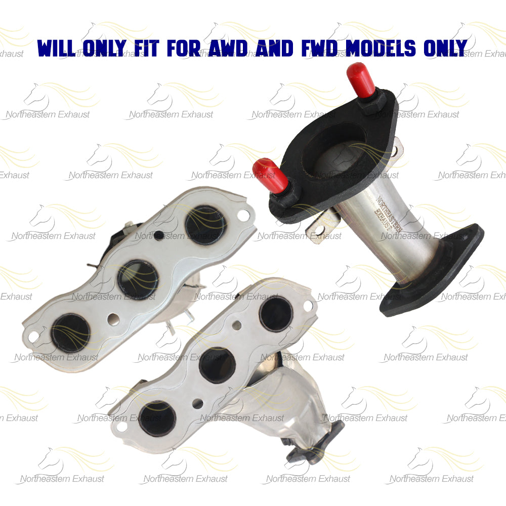 2007-2013 Mitsubishi Outlander 3.0L Pair of Manifold Exhaust Pipe | EPA Approved