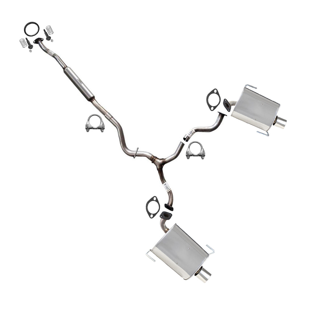 2005 Subaru Legacy 2.5L Exhaust Resonator Pipe and Pair of Muffler | Stainless Steel