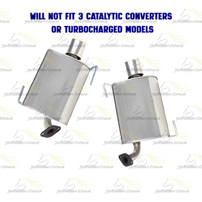 2005 Subaru Legacy 2.5L Exhaust Resonator Pipe and Pair of Muffler | Stainless Steel