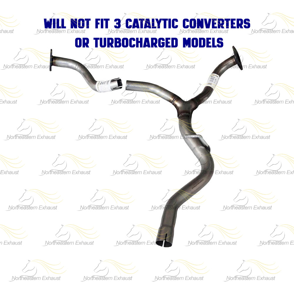 2005 Subaru Legacy 2.5L Exhaust Resonator Pipe and Pair of Muffler | Stainless Steel