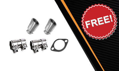 2013-2016 Ford Escape 1.6L Exhaust Resonator Pipes Muffler Kit w/ Tips