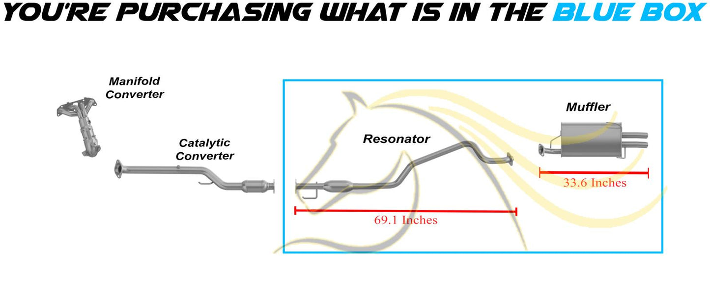 2002-2006 Nissan Sentra 2.5L Exhaust Resonator Pipe and Muffler