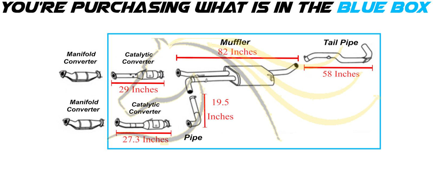 2012-2017 Nissan NV1500 & NV2500 4.0L Pair of Catalytic Muffler Tail Pipe Kit | EPA-Approved