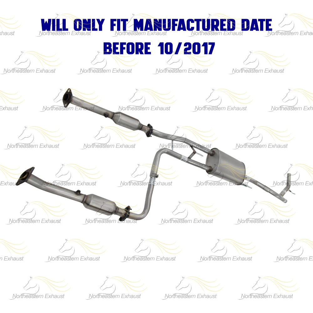 2012-2017 Nissan NV3500 4.0L Pair of Catalytic Muffler Tail Pipe Kit | EPA-Approved