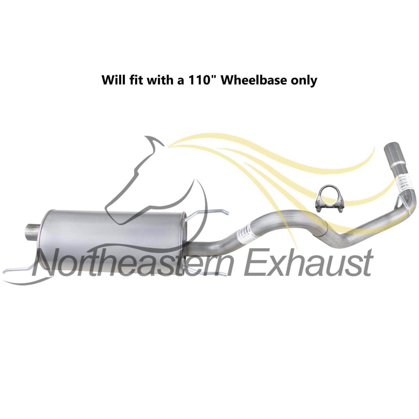 2005-2012 Toyota Tacoma 2.7L Exhaust Intermediate Pipe and Muffler - For 110" Wheelbase