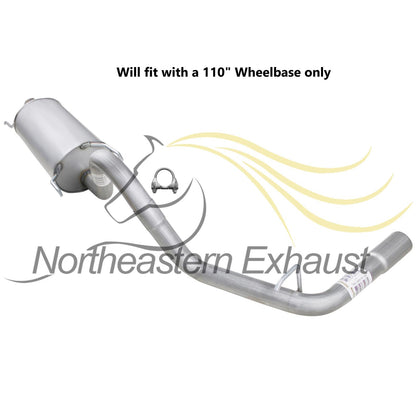 2005-2012 Toyota Tacoma 2.7L Exhaust Intermediate Pipe and Muffler - For 110" Wheelbase