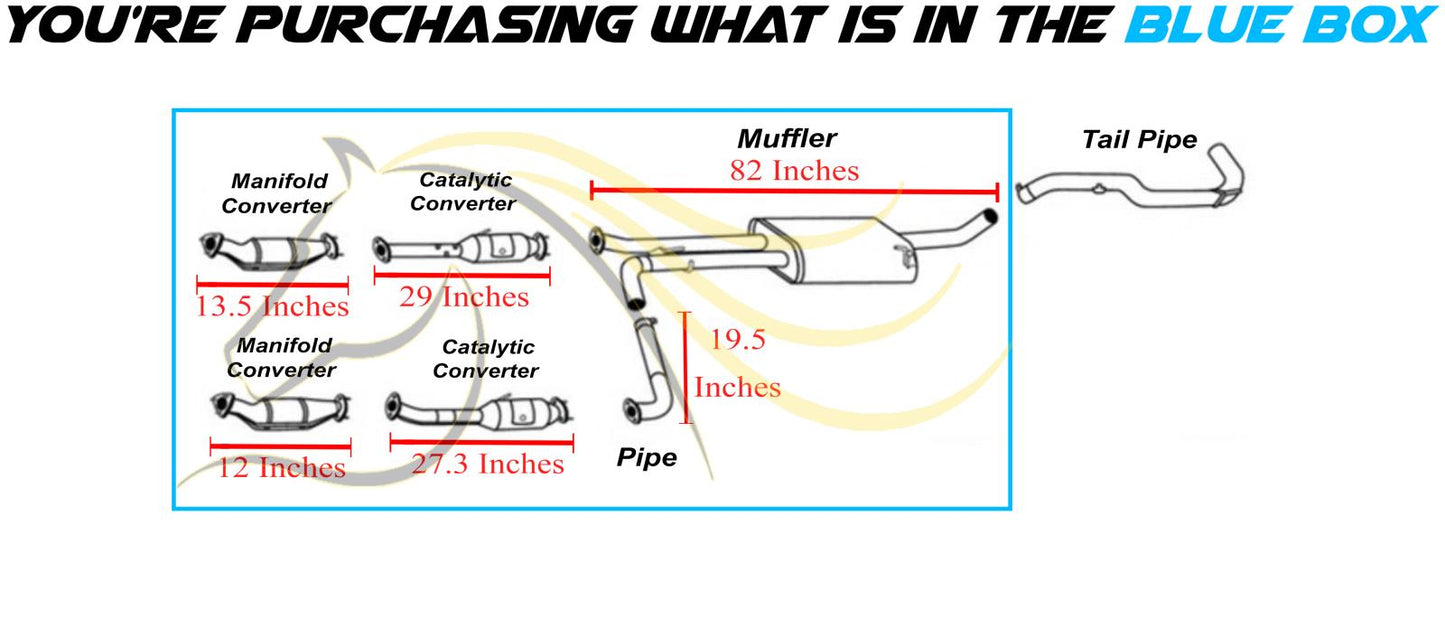 2012-2017 NV1500 & NV2500 4.0L Pair of Manifold Catalytic Muffler Pipe Kit | EPA Approved