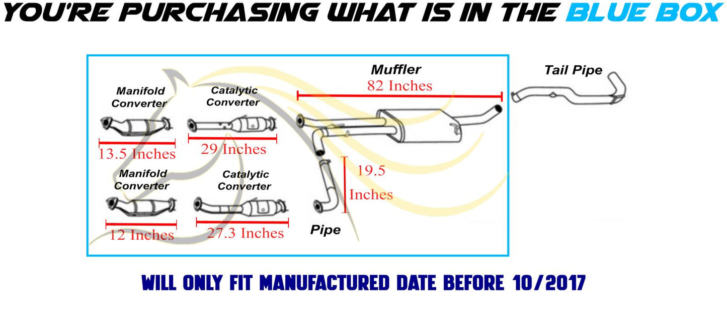 2012-2017 Nissan NV3500 4.0L Pair of Manifold & Catalytic Muffler Pipe Kit | EPA Approved