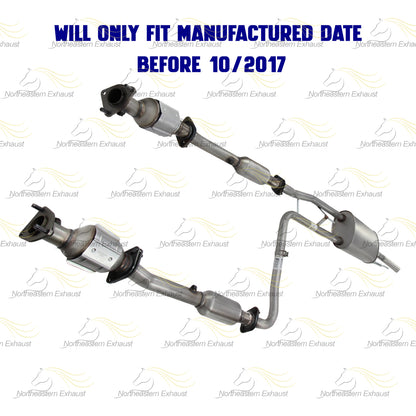 2012-2017 Nissan NV3500 4.0L Pair of Manifold & Catalytic Muffler Pipe Kit | EPA Approved