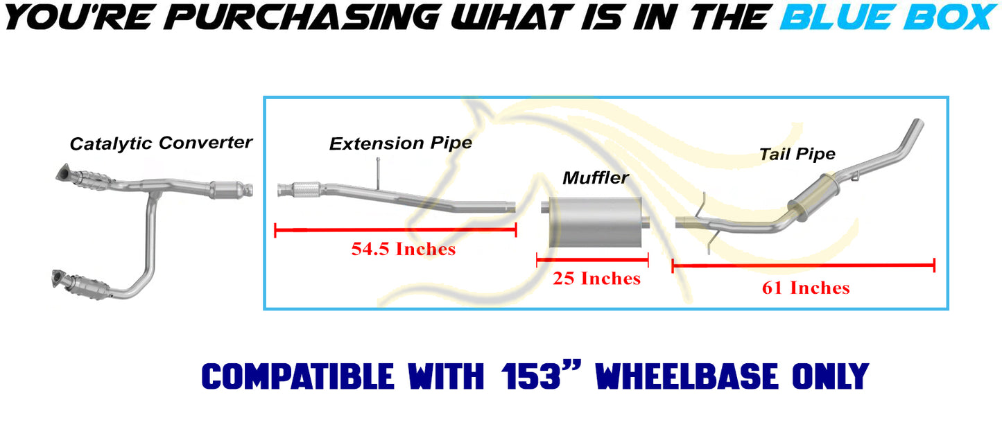 2014-2018 Chevy Silverado 1500 & GMC Sierra 1500 4.3L 5.3L Cat-Back Exhaust Kit