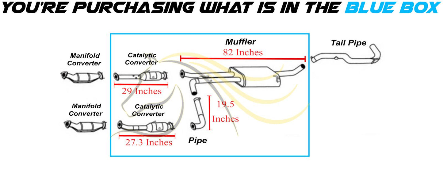 2012-2017 NV1500 & NV2500 4.0L Pair of Catalytic Exhaust Pipe Muffler Kit | EPA Approved