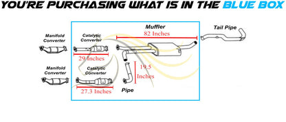 2012-2017 NV1500 & NV2500 4.0L Pair of Catalytic Exhaust Pipe Muffler Kit | EPA Approved