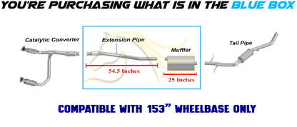 2014-2018 Chevy Silverado 1500 & GMC Sierra 1500 4.3L & 5.3L Exhaust Extension Pipe Muffler Kit
