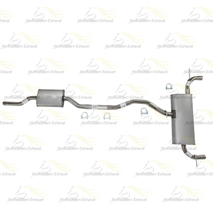 2011-2014 Ford Edge 3.5L Exhaust Y Pipe, Resonator, Extension Pipe and Muffler