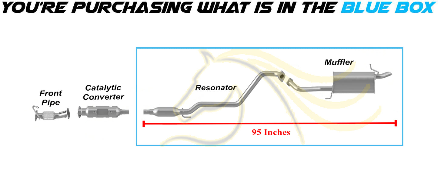 2014-2017 Hyundai Elantra GT 2.0L Stainless Steel Resonator & Muffler Exhaust Kit
