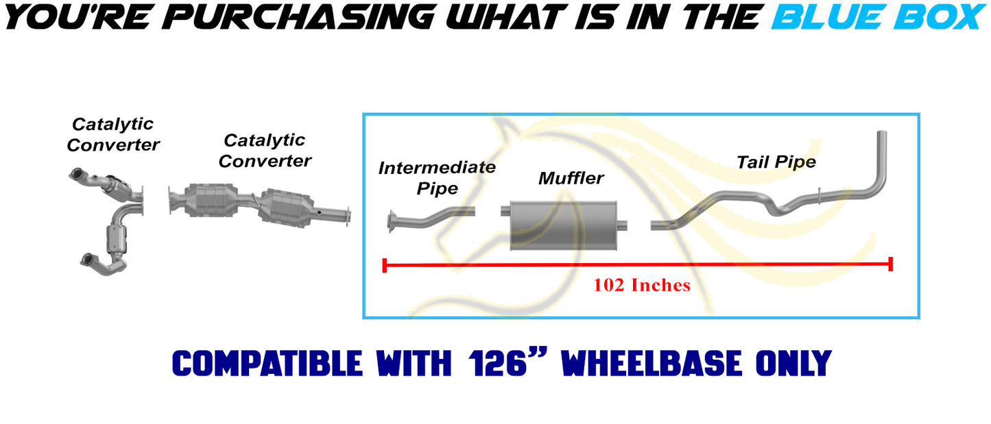 1998-2003 Ford Ranger 2.3L and 2.5L Stainless Steel Cat-Back Exhaust Kit