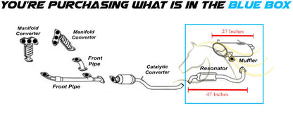 2016-2019 Mitsubishi Outlander 3.0L Stainless Steel Resonator Muffler Kit