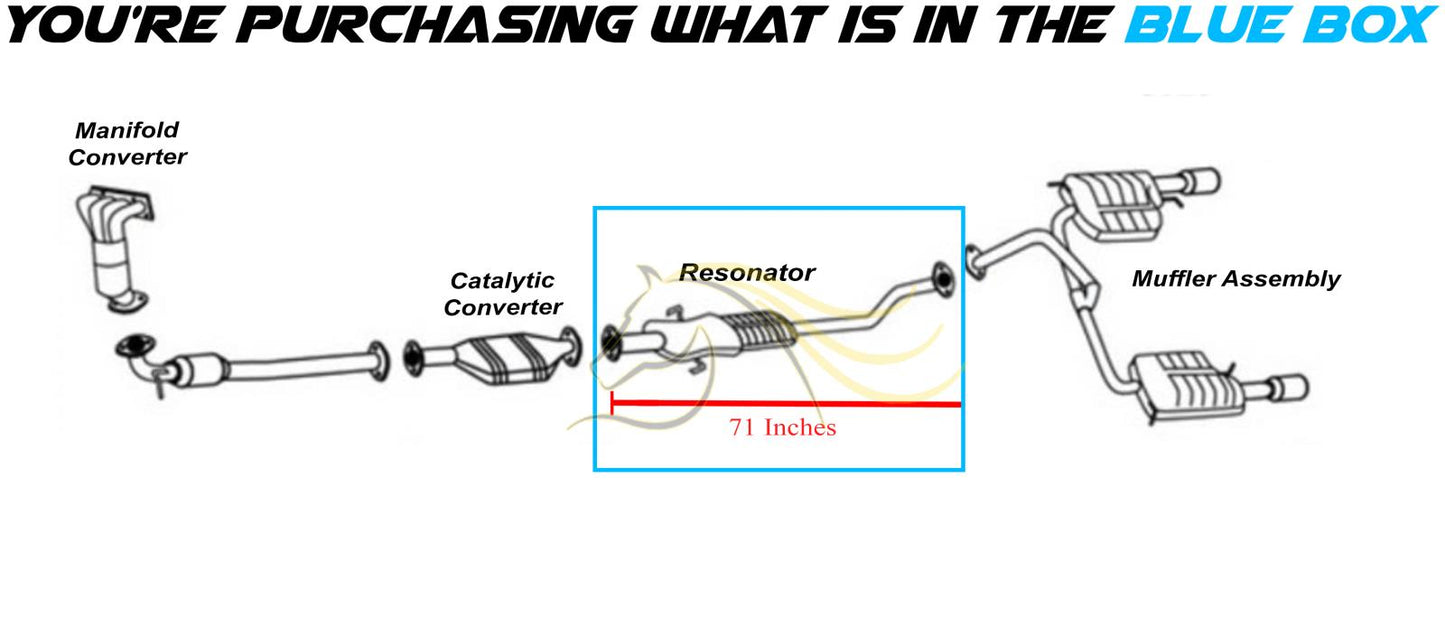 2003-2008 Hyundai Tiburon 2.0L Direct-Fit Exhaust Resonator Pipe