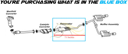 2003-2008 Hyundai Tiburon 2.0L Direct-Fit Exhaust Resonator Pipe