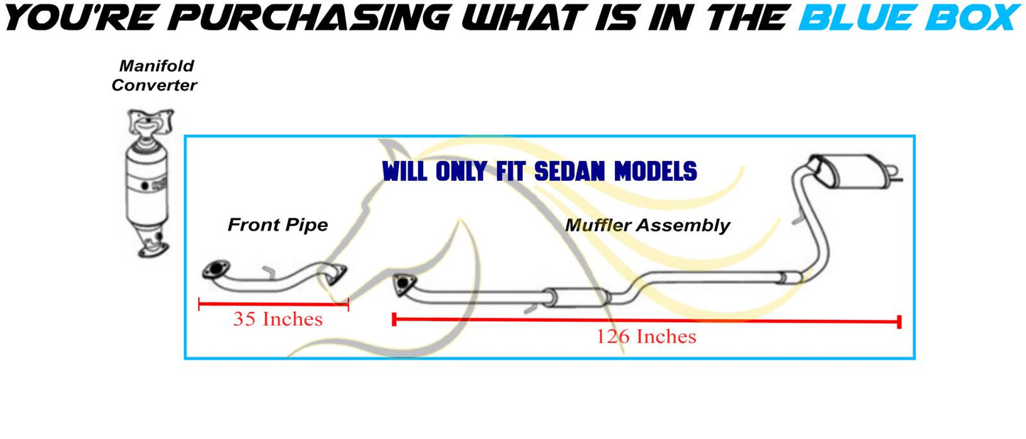 2016-2017 Honda Civic 2.0L Front Pipe Muffler Assembly Kit | Stainless Steel