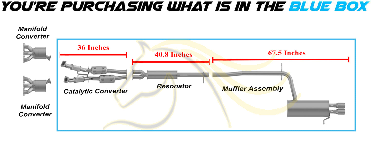 2007-2010 Volvo XC90 3.2L EPA Approved Catalytic Resonator Muffler Exhaust Kit
