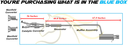 2007-2010 Volvo XC90 3.2L EPA Approved Catalytic Resonator Muffler Exhaust Kit