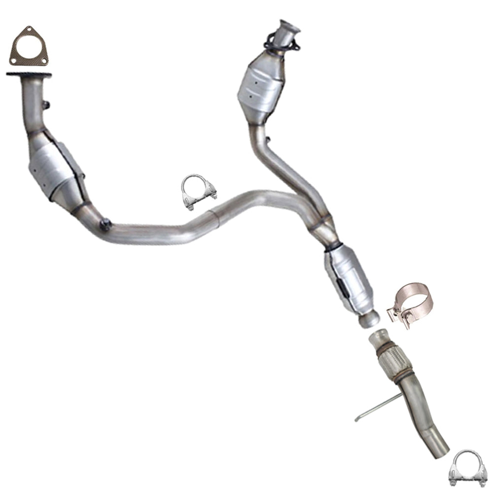 2009–2014 Chevy Tahoe, GMC Yukon & Yukon XL 1500 4.8L & 5.3L Catalytic Front Pipe Exhaust Kit