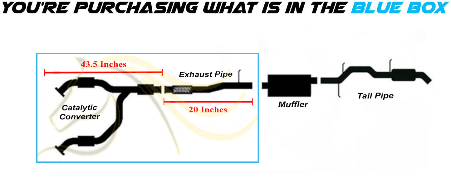 2009–2014 Chevy Tahoe, GMC Yukon & Yukon XL 1500 4.8L & 5.3L Catalytic Front Pipe Exhaust Kit