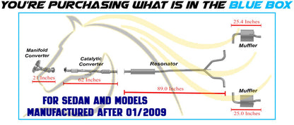 2009-2012 Nissan Altima 2.5L Stainless Steel Complete Exhaust System