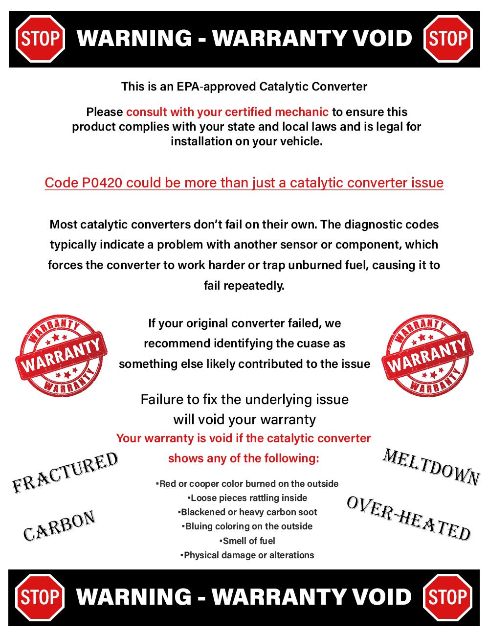 2009 Chevy Tahoe, GMC Yukon 4.8L Exhaust Catalytic Front Pipe Muffler Kit