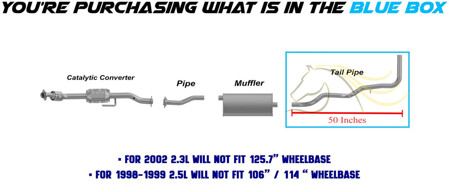 1998-2003 Ford Ranger 2.3L & 2.5L Stainless Steel Exhaust Tail Pipe