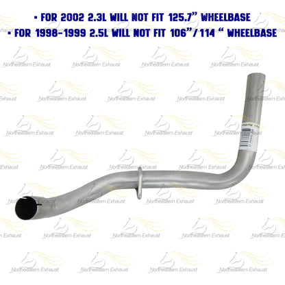 1998-2003 Ford Ranger 2.3L & 2.5L Stainless Steel Exhaust Tail Pipe