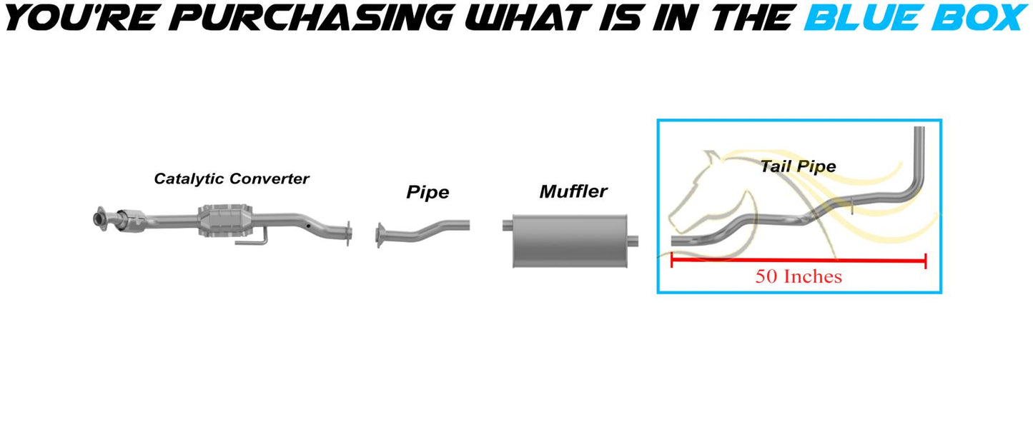 1998-2000 Ford Ranger 3.0L and 4.0L Stainless Steel Exhaust Tail Pipe Direct-Fit