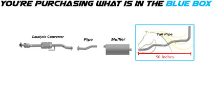 1998-2000 Ford Ranger 3.0L and 4.0L Stainless Steel Exhaust Tail Pipe Direct-Fit