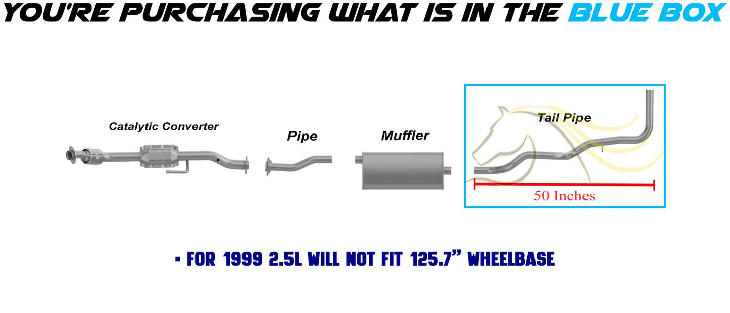 1998-2004 Mazda B2300 2.3L & B2500 2.5L Stainless Steel Exhaust Tail Pipe