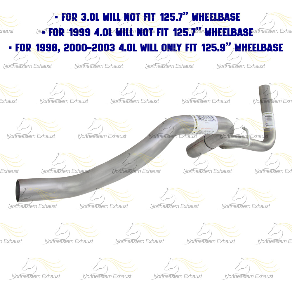 1998-2003 Mazda B3000 3.0L & B4000 4.0L Stainless Steel Exhaust Tail Pipe