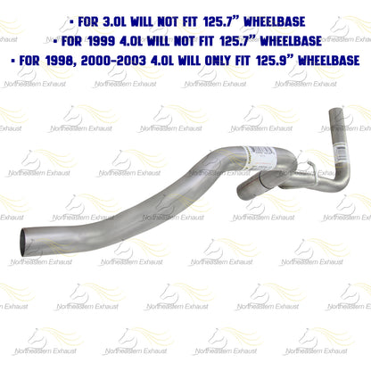 1998-2003 Mazda B3000 3.0L & B4000 4.0L Stainless Steel Exhaust Tail Pipe